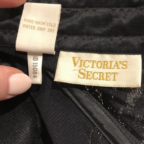 Vintage Victoria's Secret Gold Label Bustier Corset Lace 36 Black Crop Top VS M - Picture 6 of 8